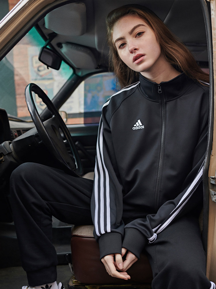 Adidas阿迪达斯外套男女秋冬季情侣官网经典条纹休闲运动服夹克衫,淘宝优惠券,粉丝福利购,淘宝优惠卷