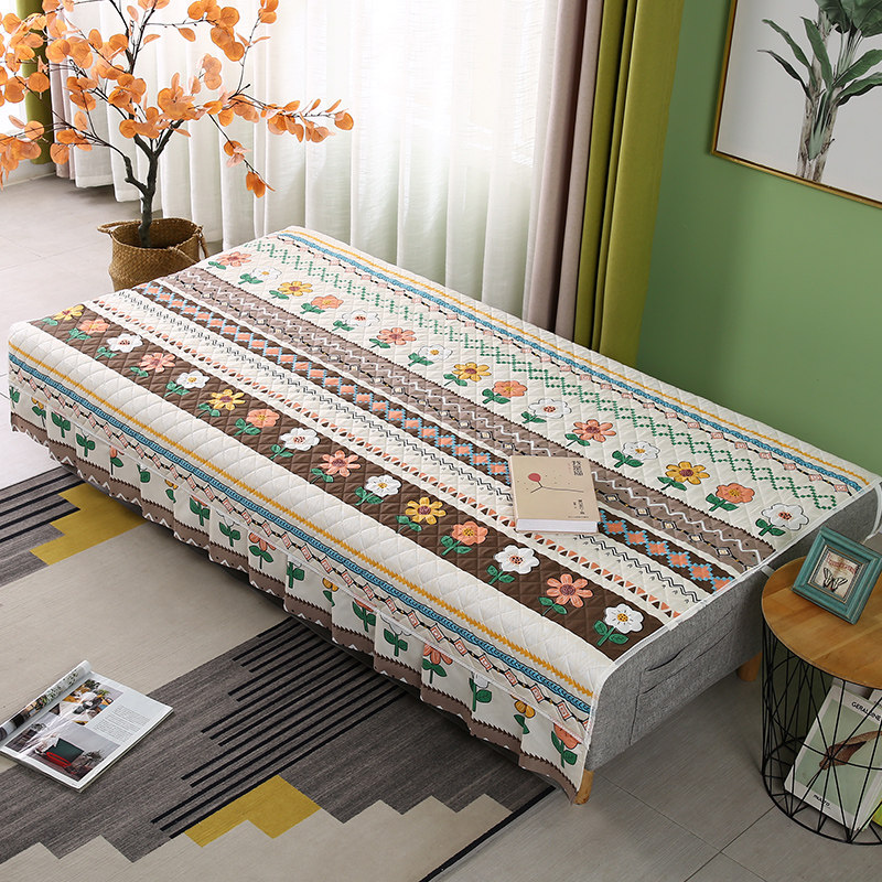 折叠沙发罩无扶手四季通用防滑沙发垫简易小型单人双人沙发床套罩,淘宝优惠券,粉丝福利购,淘宝优惠卷