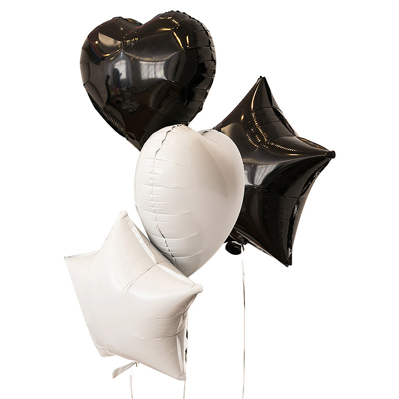 ins风黑白爱心铝膜气球男朋友女孩生日派对心形汽球布置装饰用品,淘宝优惠券,粉丝福利购,淘宝优惠卷