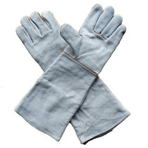 50 cm cow leather double layer protective thickening lengthened Lauprotect electric welder High temperature resistant thermal insulation gloves