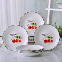 Home Disc Dish Dish Saucer Ceramic Creative Deep Disc Cartoon Saucer New Bone China Porcelain Tableware Thickened