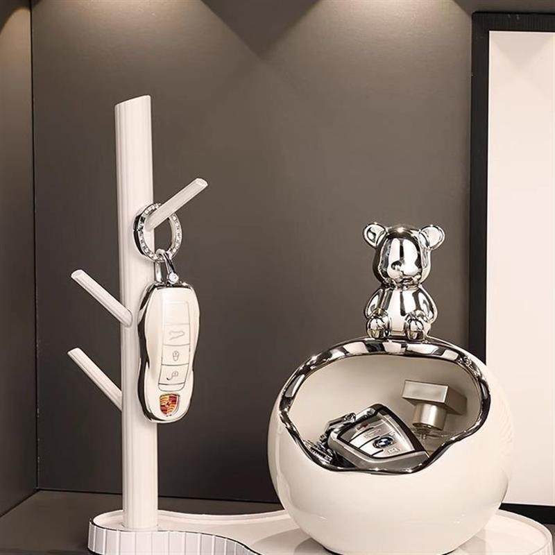 入户门口玄关放钥匙置物架收纳摆件轻奢高档鞋柜客厅暴力熊装饰品,淘宝优惠券,粉丝福利购,淘宝优惠卷