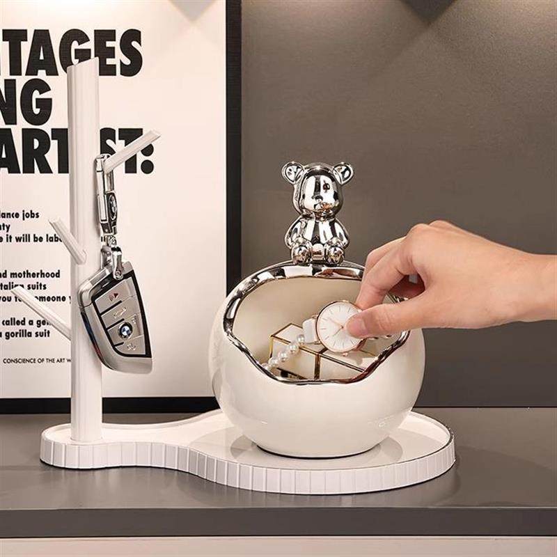 入户门口玄关放钥匙置物架收纳摆件轻奢高档鞋柜客厅暴力熊装饰品,淘宝优惠券,粉丝福利购,淘宝优惠卷