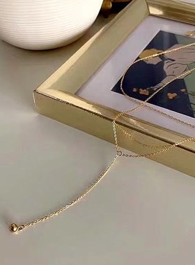 进口莫桑石双层项链银镀