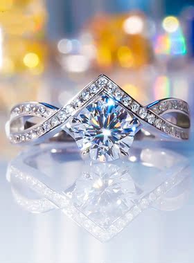 麻花扭臂五钻精致指环