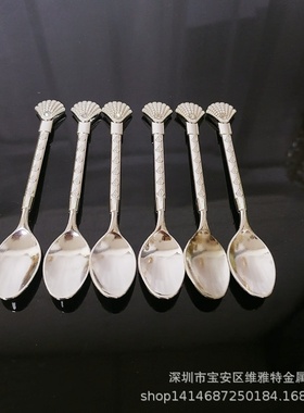 24K金镀银咖啡勺水果叉天鹅勺摆件甜品勺餐具家居摆件礼品