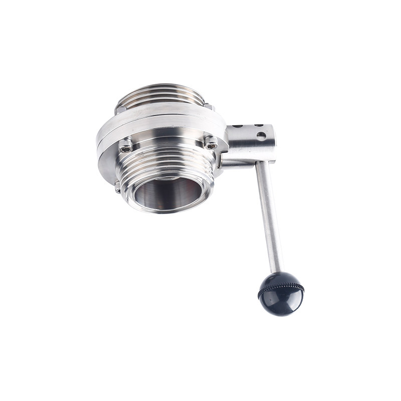 304不锈钢SMS圆螺纹蝶阀卫生级手动T型ISO外螺纹活接头蝶阀38 51,淘宝优惠券,粉丝福利购,淘宝优惠卷