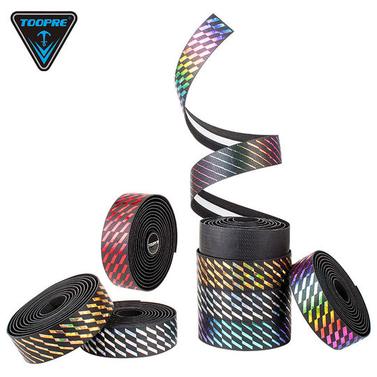 TOOPRE road handlebar with bent handlebar bicycle dead-speed handlebar wrap with anti-slip strap bicycle handle gradient color