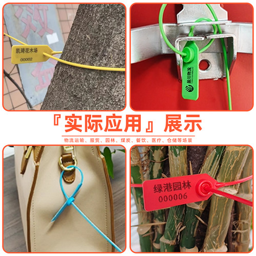 一次性安全塑料封条防盗施封锁标签扎带物流集装箱封签货柜车铅封 - 图1