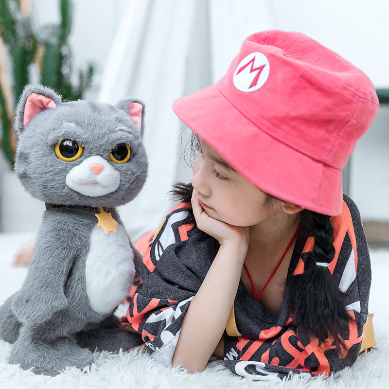 趣巢抖喵斑布猫学说话唱歌跳舞儿童玩具女孩毛绒公仔仿真猫咪玩偶,淘宝优惠券,粉丝福利购,淘宝优惠卷