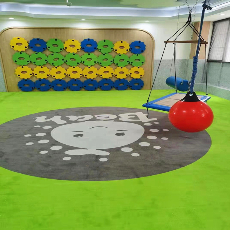 比特易早教地毯教室满铺幼儿园宝宝运动加厚商用绿色定制logo地垫