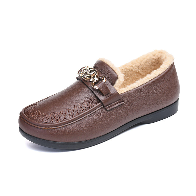 老北京棉鞋女冬外穿2025新款加绒加厚乐福鞋时尚保暖豆豆鞋,淘宝优惠券,粉丝福利购,淘宝优惠卷