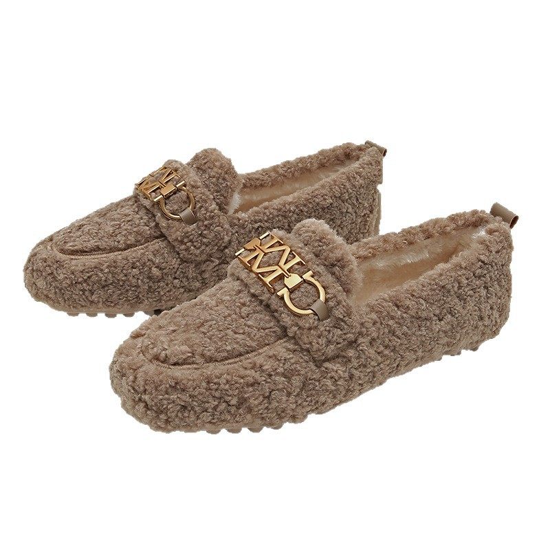 毛毛鞋女冬季外穿2025新款女鞋雪地靴保暖棉鞋豆豆鞋,淘宝优惠券,粉丝福利购,淘宝优惠卷