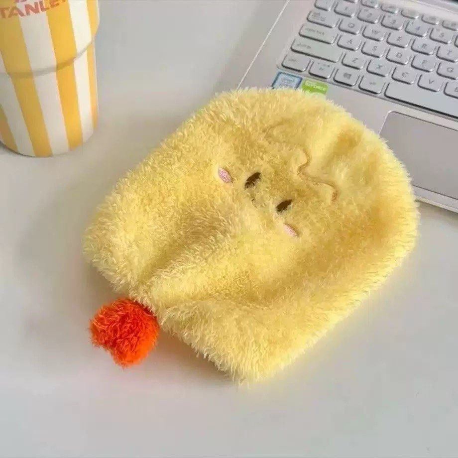 可爱小黄炸虾袖套毛绒女秋冬羽绒服学生上课办公室护袖防脏袖套袖,淘宝优惠券,粉丝福利购,淘宝优惠卷