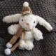 Lop-eared rabbit plush doll doll car keychain bag pendant best friend car birthday gift Christmas