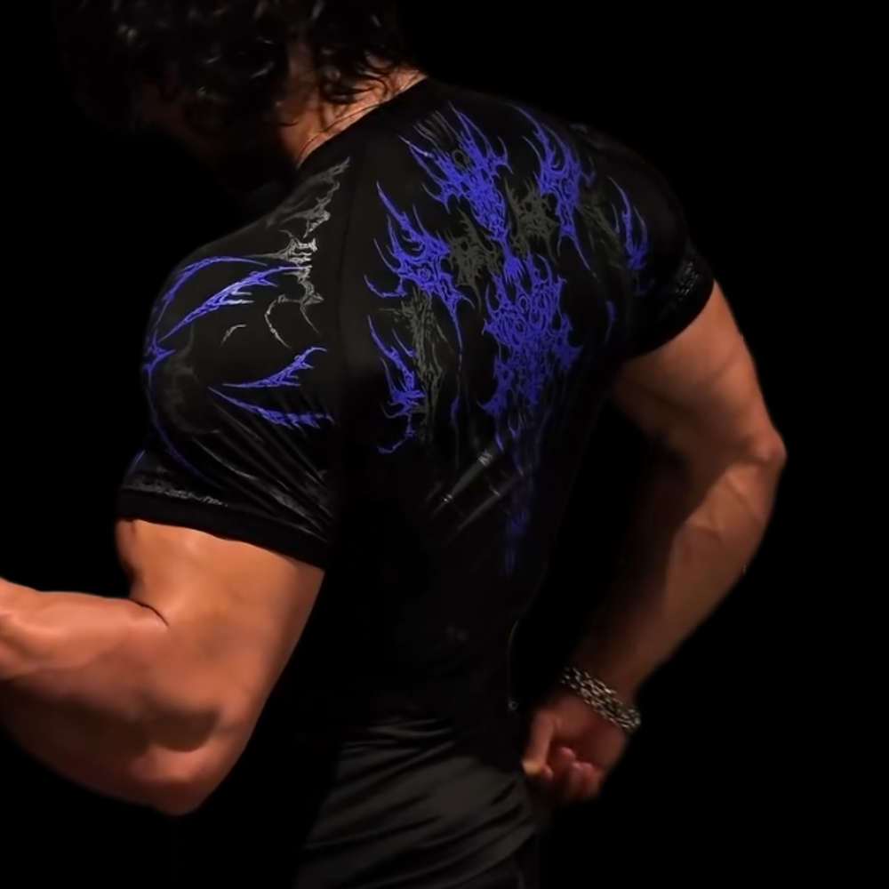 Breathedivinity速干高弹紧身男t恤潮流印花肌肉训练短袖撸铁上衣,淘宝优惠券,粉丝福利购,淘宝优惠卷