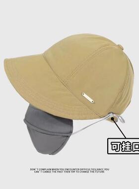 新款可扎马尾遮阳帽女潮大沿帽可折叠防紫外线厂家直供源头工厂