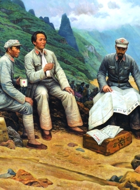 巧渡金沙江展厅会议室装饰画