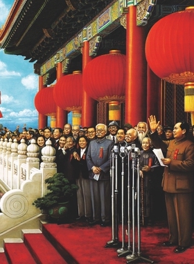 开国大典风展厅会议室走廊装饰画