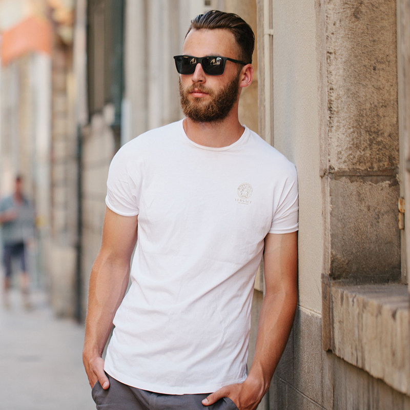 versace范思哲男装圆领t恤打底衫 妙思时装国际海外T恤