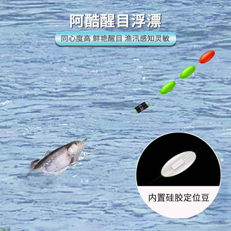 溪流钓线组七星漂石斑鳑鲏三粒套装小鱼传统小物马口白条专用成品-图1