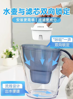 过滤水壶新一代升级滤芯3.5L净水