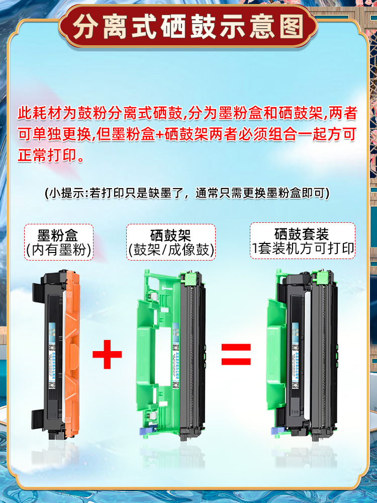 适用联想LT201硒鼓F2070墨20181粉2071盒M7206碳盒7216打7256印72 - 图1