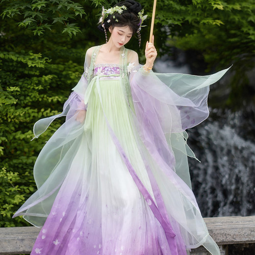 2026新款汉服女成人唐制古装中国风齐胸襦裙刺绣改良日常可穿夏季 - 图2