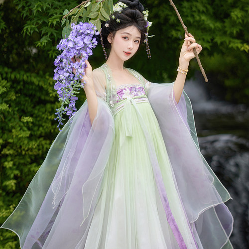 2026新款汉服女成人唐制古装中国风齐胸襦裙刺绣改良日常可穿夏季 - 图3