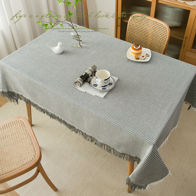 ins风北欧白色桌布高级感拍照背景布布置甜品台茶几书桌圆桌台布 - 图1