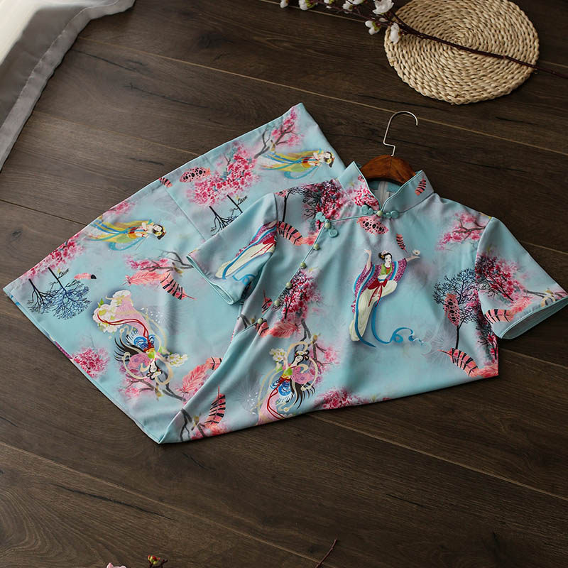 孕妇旗袍怀孕期夏年轻款改良连衣裙 佳苑蝶旗袍