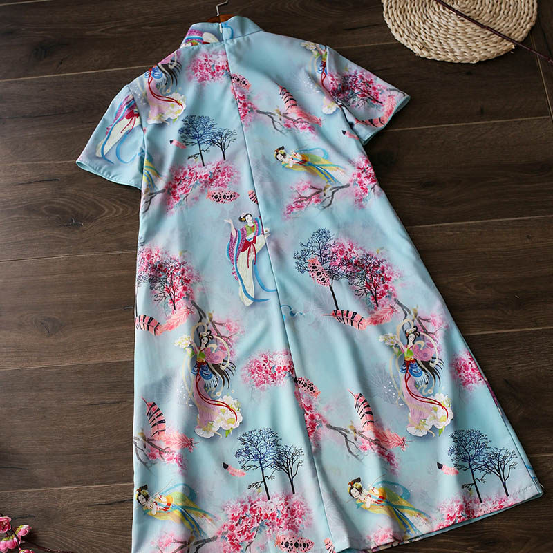 孕妇旗袍怀孕期夏年轻款改良连衣裙 佳苑蝶旗袍