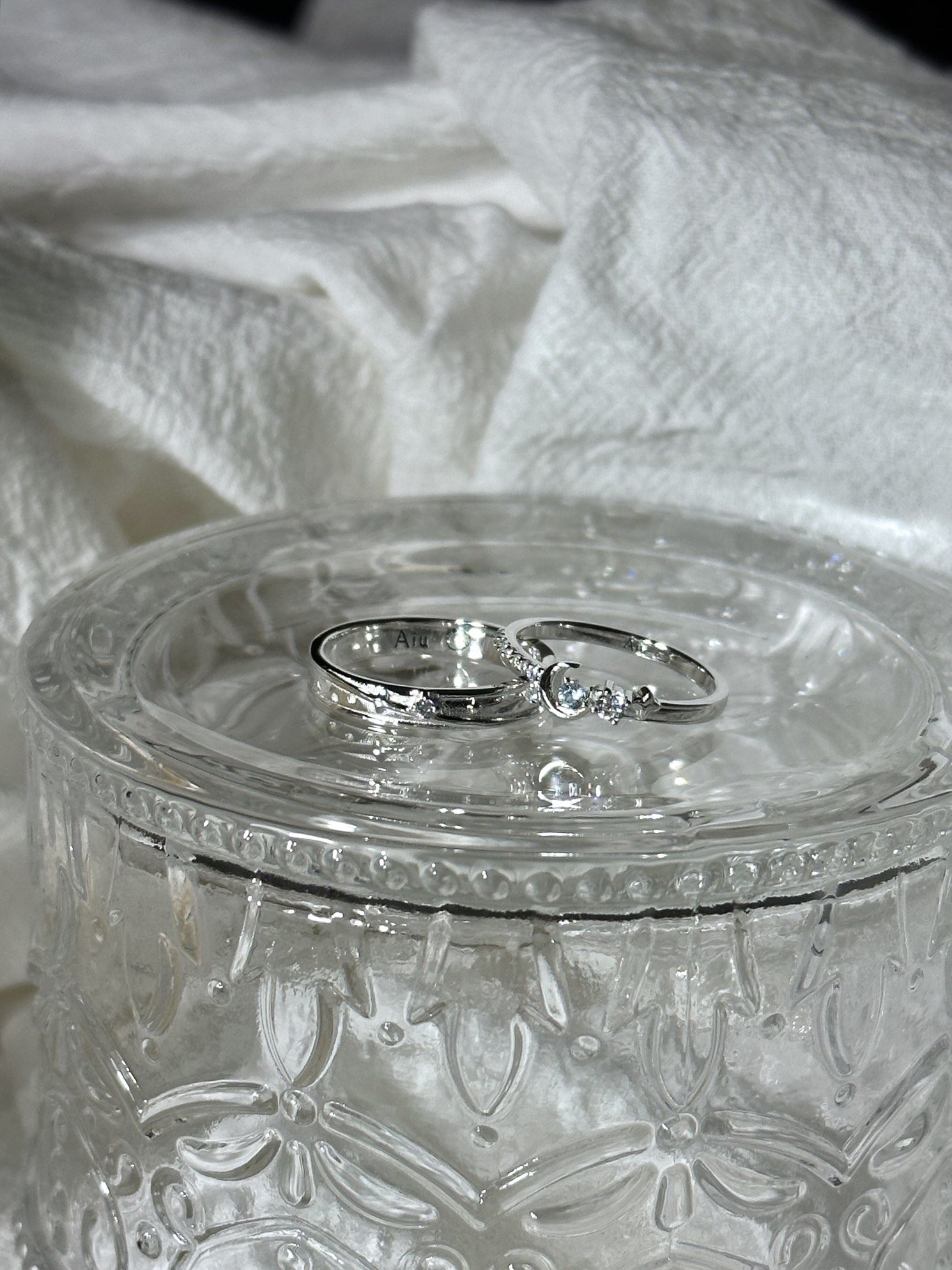 Bell定制/星月相伴情侣对戒s925纯闭口指环纪念日礼物送女友,淘宝优惠券,粉丝福利购,淘宝优惠卷