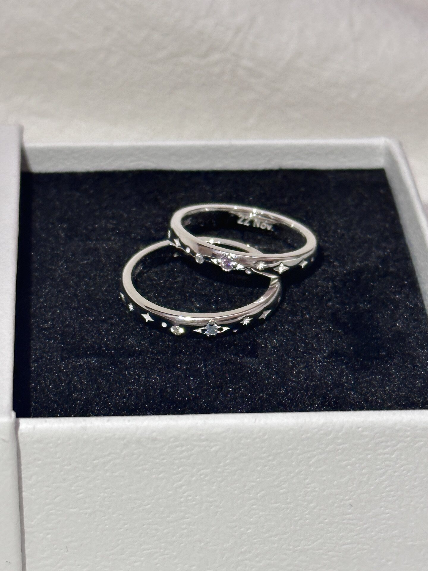 Bell custom/loach back four-pointed star ring s925 sterling silver closed ring anniversary gift for girlfriend