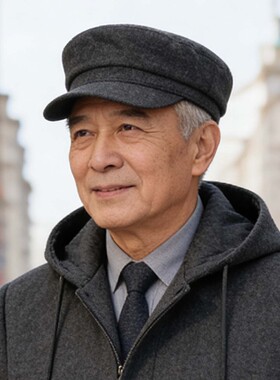 冬季中老年人帽子男保暖解放帽老人冬天爷爷爸爸老头羊毛呢鸭舌帽