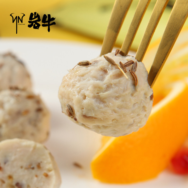 50包60g岩牛无淀粉鸡胸肉丸即食 岩牛鸡胸