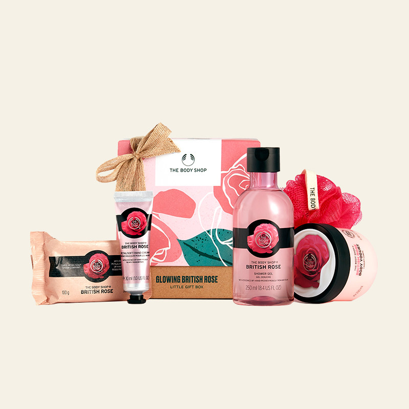 the body shop英伦玫瑰礼盒沐浴露 TheBodyShop海外身体乳/霜