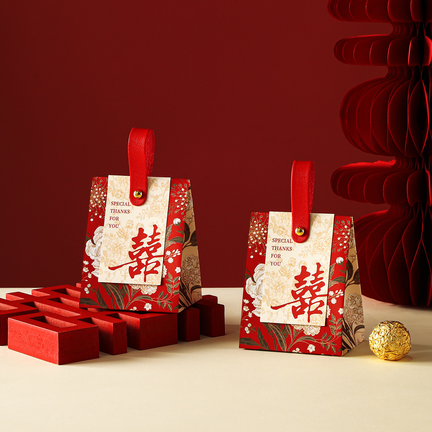 2025新款中式结婚喜糖盒子婚礼伴手礼手提糖果包装盒子空盒高档,淘宝优惠券,粉丝福利购,淘宝优惠卷