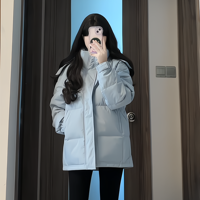 超好看连帽短款羽绒棉袄女加厚2025年新款宽松小个子洋气棉服棉衣,淘宝优惠券,粉丝福利购,淘宝优惠卷