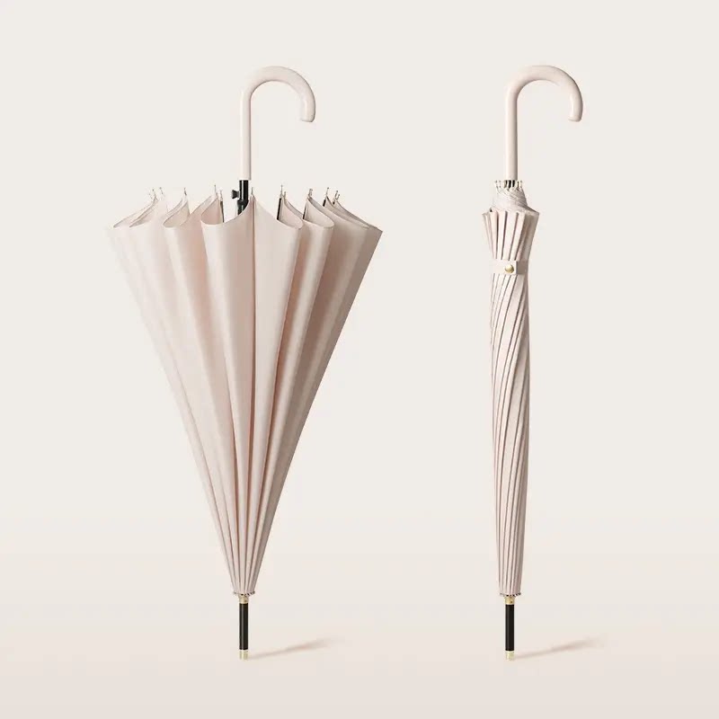 结婚用红伞一对16骨自动雨伞长杆大号直杆双人伞长柄伞定制logo