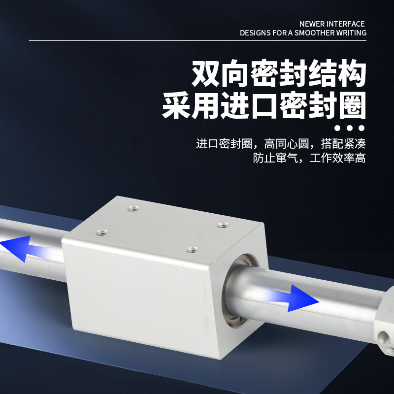 SMC型RMS磁耦式无杆气缸带导轨6/10/15/20/25/32/40/50/63100-200,淘宝优惠券,粉丝福利购,淘宝优惠卷