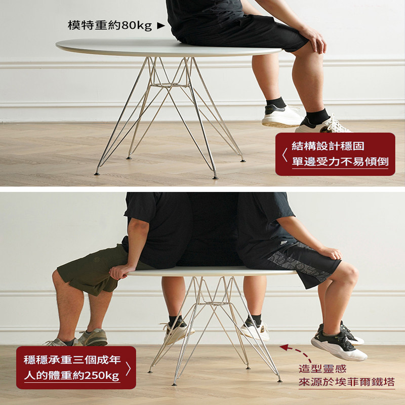 北欧餐桌现代简约ins家用小户型饭桌伊姆斯白色圆桌设计师洽谈桌,淘宝优惠券,粉丝福利购,淘宝优惠卷