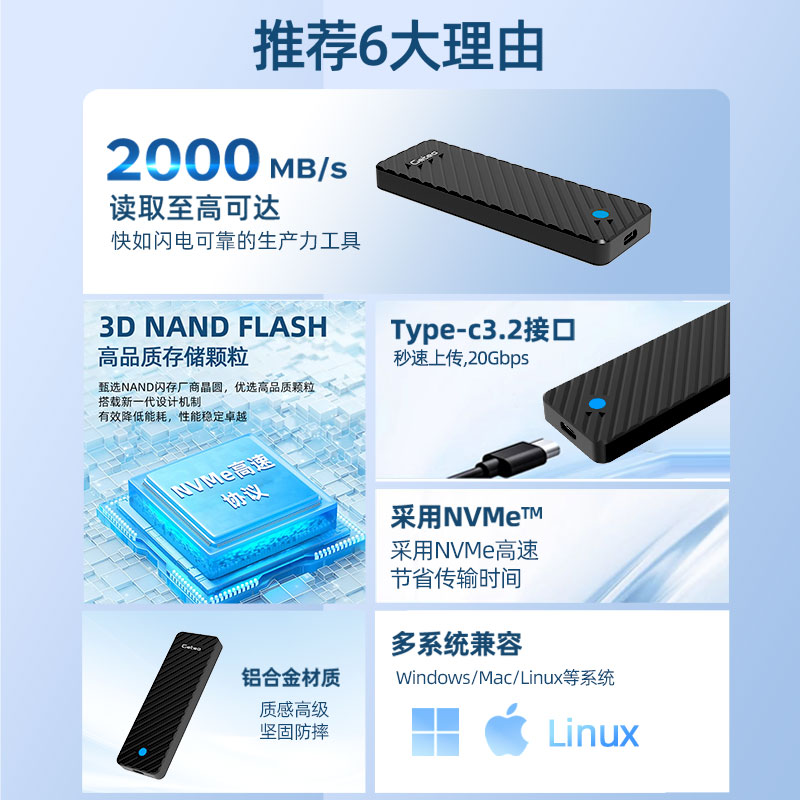 Mobile solid state drive 2t high speed ssd external mac apple computer large capacity 4t mobile hard drive 1t storage