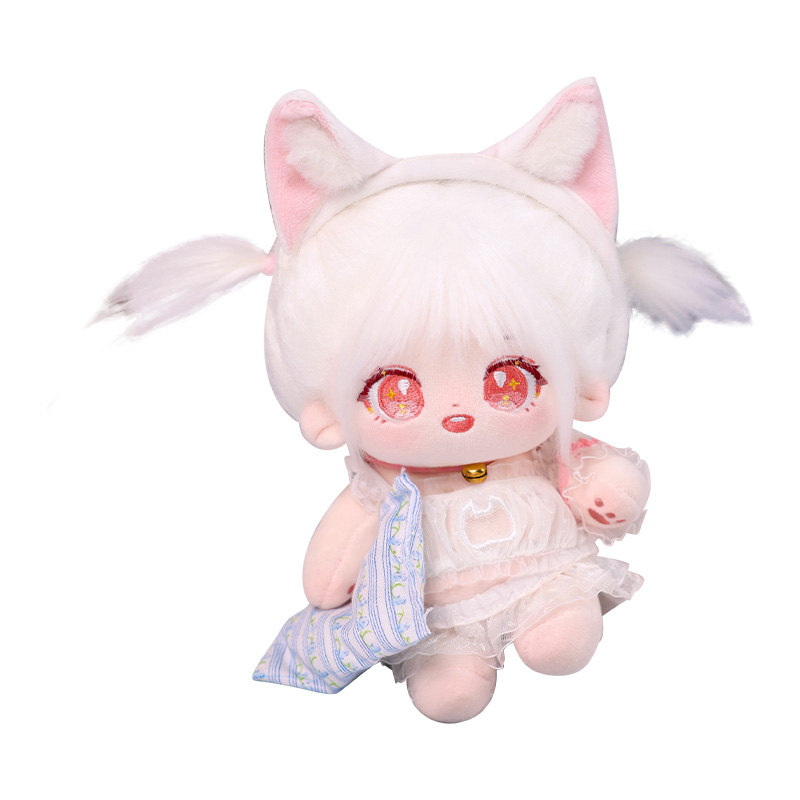 omodoki原创20cm棉花娃娃可爱娃衣娃用猫猫睡衣毛绒玩偶配件内衣 - 图3