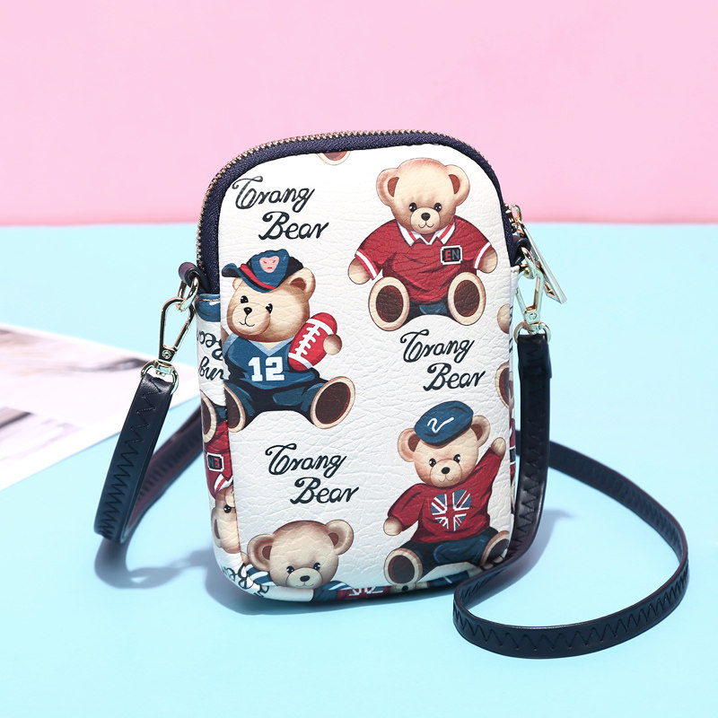 小熊依恋手机包2020新款个性斜挎包 pjev手机包