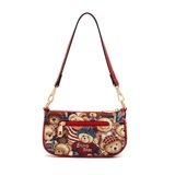 Цепь, сумка подмышку, брендовая универсальная сумка через плечо для отдыха, с медвежатами, коллекция 2023, в корейском стиле