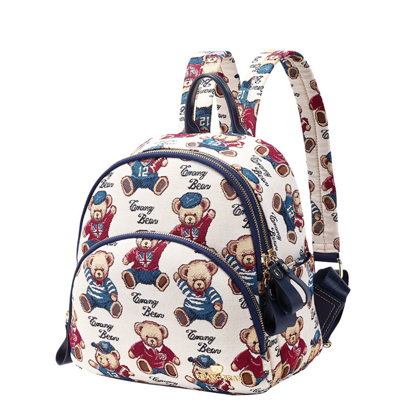 小熊依恋女2019新款时尚潮牌双肩包 pjev双肩背包