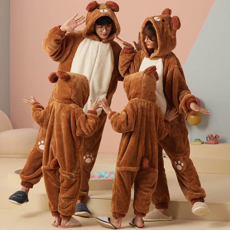 儿童连身冬天加厚加绒连体衣睡衣 冉影睡衣/家居服套装