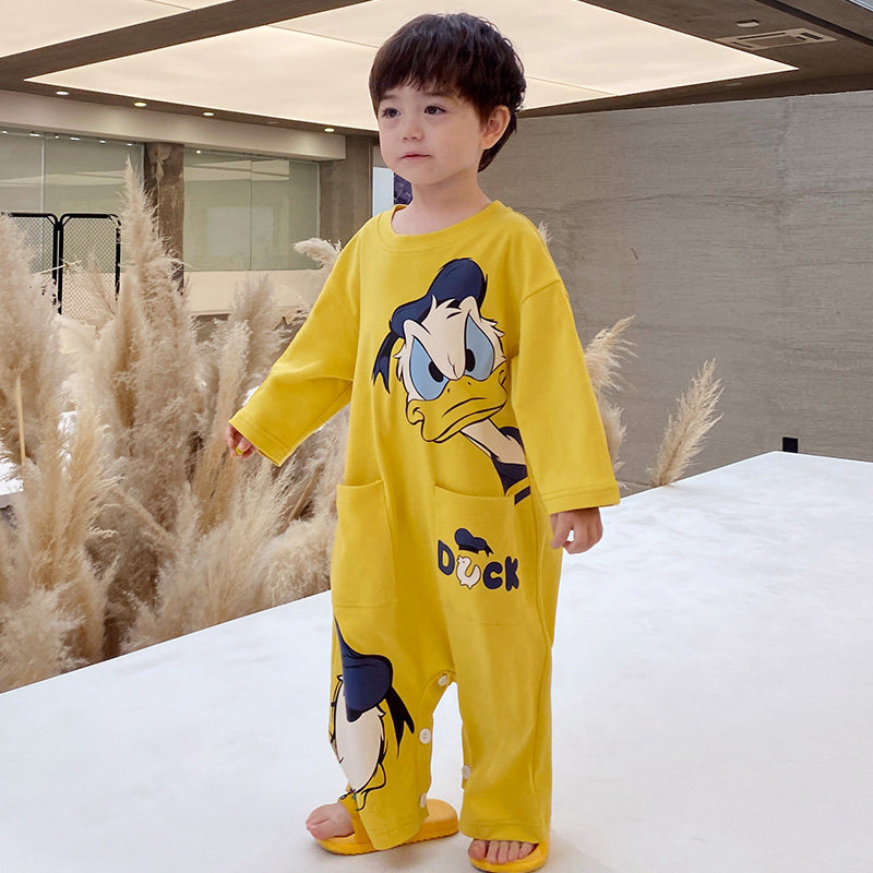 宝宝连体小男孩长袖春秋季亲肤睡衣 冉影睡衣/家居服套装