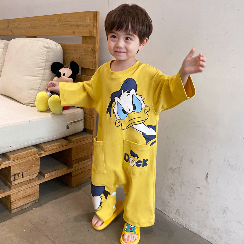 宝宝衣服男孩连体衣长袖中大童睡衣 冉影睡衣/家居服套装